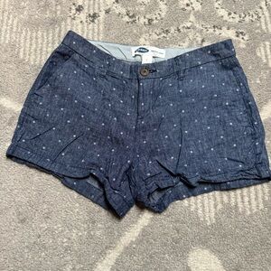 Old Navy Linen Blend Polka Dot Everyday Short
